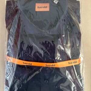 Men's Navy Blue Dress Shirt, Long Sleeve, Size 16. Never Worn.